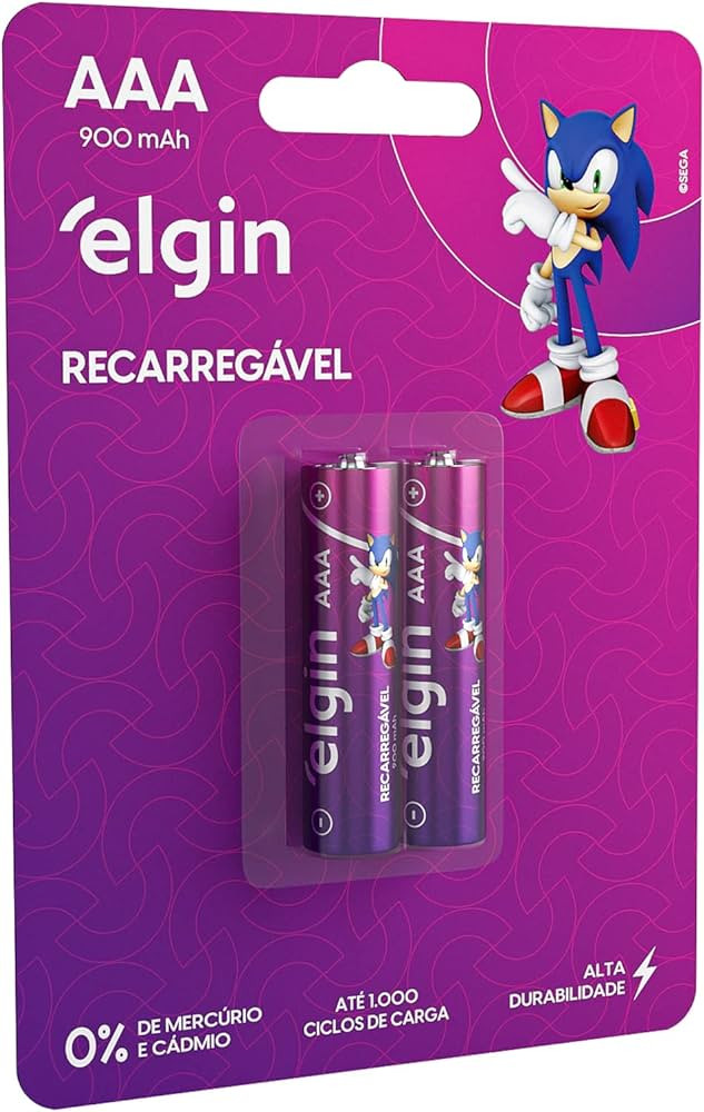 PILHA AAA RECARR. 900MAH ELGIN